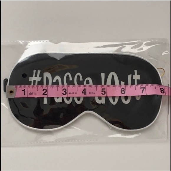 Silk Sleeping Eye Mask Hashtag PassedOut Black - Picture 9 of 13
